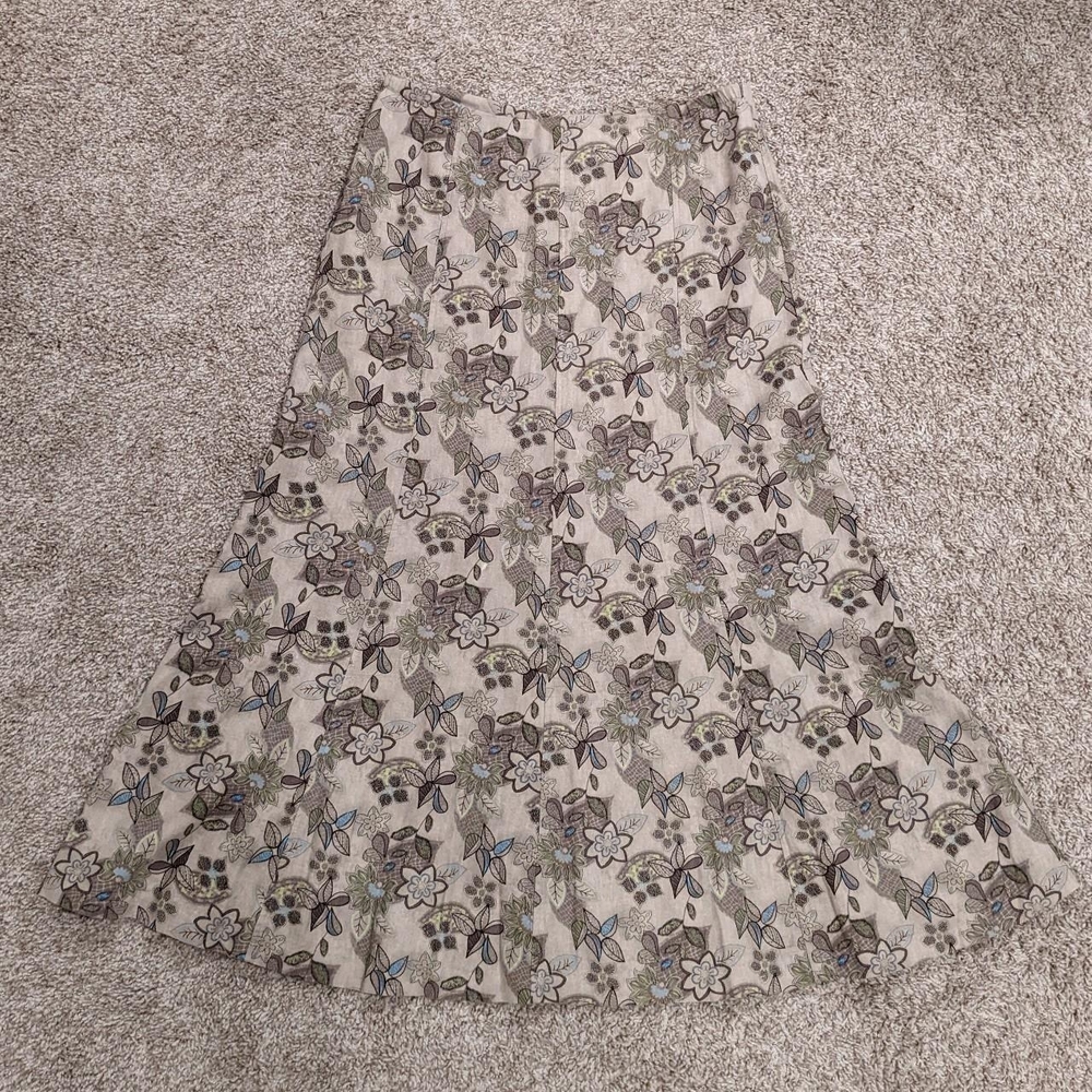 Christopher & Banks Black and White Embellished Midi Skirt